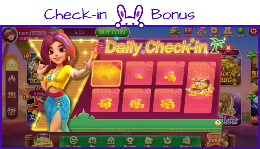 daily check in bonus